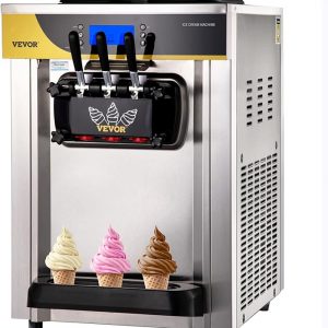 !E+D01 Profi Softeismaschine / Frozenmaschine Tischgerät 2 x 6 Liter Softeis Speiseeis 30 L / Stunde 3 Geschmacksrichtungen 2200 W 230 V privat + gewerblich