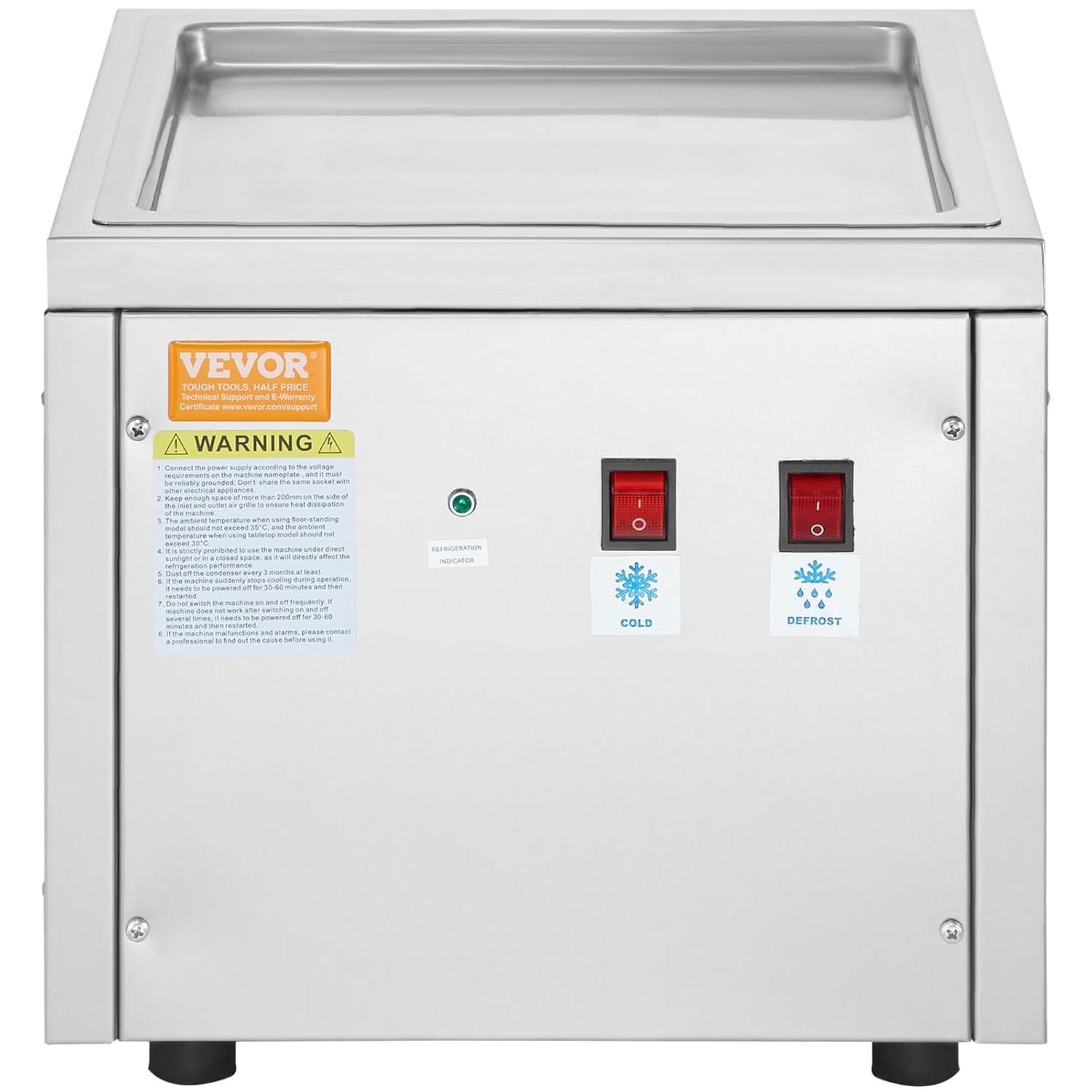 E+D11.02 Eisrollenmaschine zum Frittieren von Eisrollen 28 x 24 x 2 cm Pfanne zum Frittieren von Eiscreme Eismaschine mit Kompressor 2 Schaber zur Herstellung von Eiscreme Frozen Yogurt + Eisrollen – Bild 8