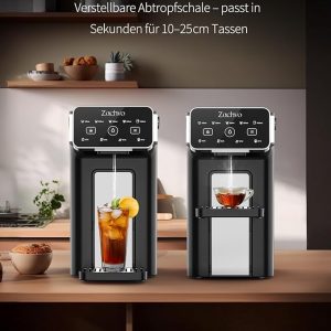 GBT9.10 Heißwasserspender Wasserspender 3 l Tank 2600 Watt heißes Wasser in Sekunden 4 Temperaturen & 5 Wassermengen Kompakt für Küche & Büro Kompatibel mit Brita-Filtern