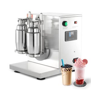 E+D07.02 Milchshake-Mixer Milchshake-Maschine 120 Watt kommerzieller Milchtee-Shaker 0–180 s einstellbar mit 750 ml Edelstahlbecher für Milchtee-Shop