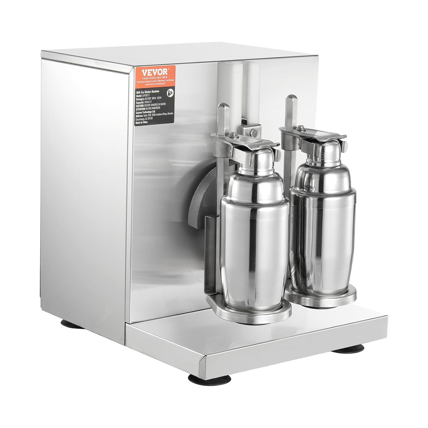 E+D07.02 Milchshake-Mixer Milchshake-Maschine 120 Watt kommerzieller Milchtee-Shaker 0–180 s einstellbar mit 750 ml Edelstahlbecher für Milchtee-Shop – Bild 10
