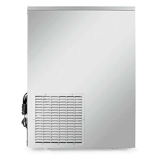 GBT9.04 Professioneller Eiswürfelbereiter 50 kg Eiswürfelmaschine 10 kg Vorratsfach LED geschmacksneutrale Beschichtung sehr leise Edelstahl 260 Watt 50 kg/24 h silber – Bild 5