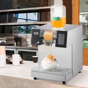E+D01.01 Schneeflocken-Eisbereiter Milchshake Softeis 240 kg/24 h Edelstahl-Eisrasierer elektrischer Schneekegel-Maker Flüssigkeitskühlsystem mit Touch-LCD Schneeeis Spagettieis Wasserfalleis Streicheis
