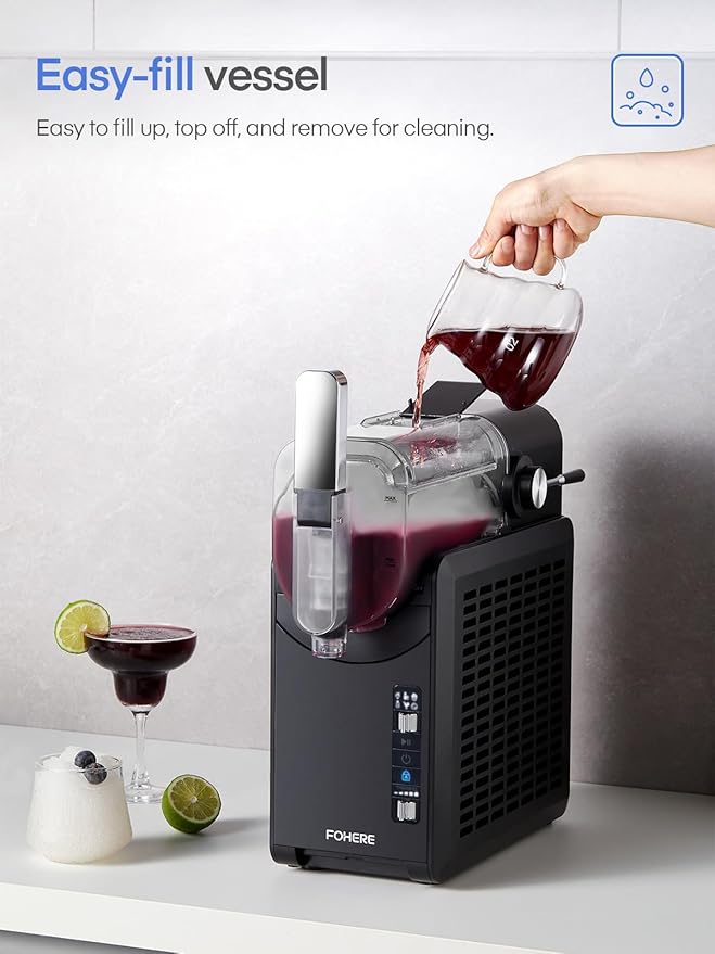 E+D05.1 Slush Maschine 2L Slush Cocktail für Zuhause keine Eiswürfel Selbstreinigend 5-in-1 mit 5 Einstellungen Frappé Milchshake Wein Quickfreeze-Technologie – Bild 4