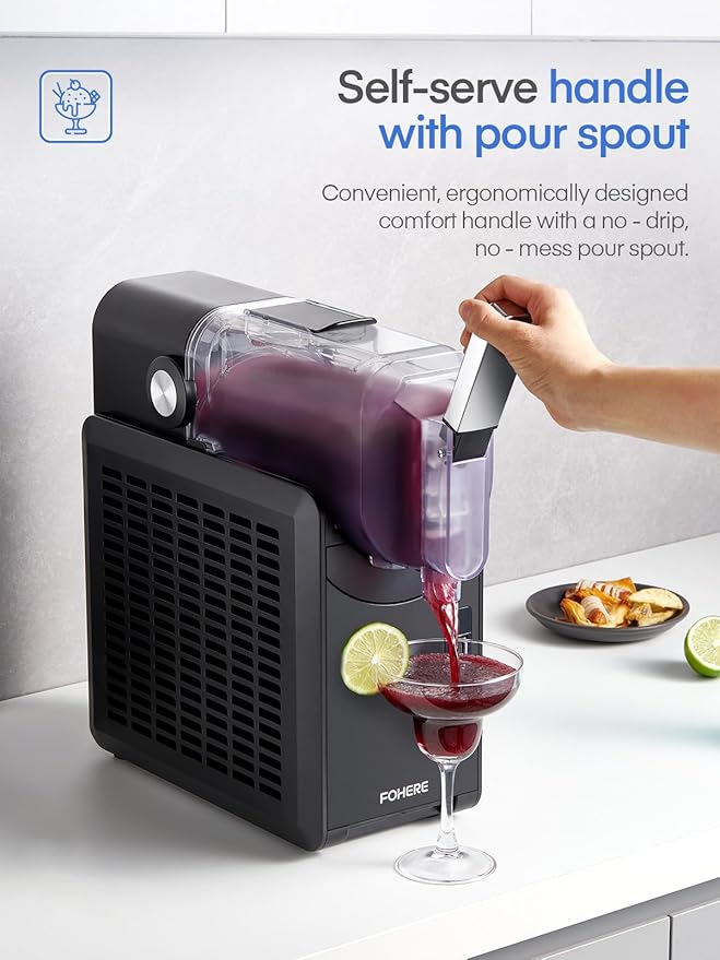 E+D05.1 Slush Maschine 2L Slush Cocktail für Zuhause keine Eiswürfel Selbstreinigend 5-in-1 mit 5 Einstellungen Frappé Milchshake Wein Quickfreeze-Technologie – Bild 5