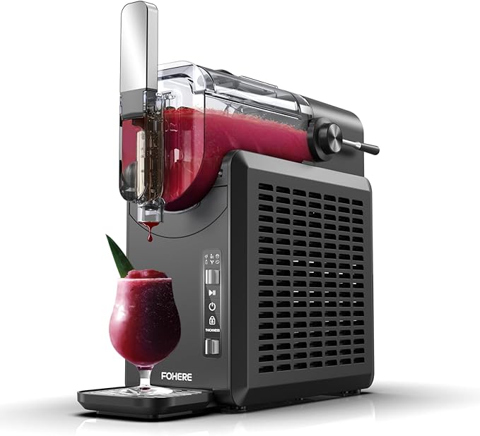 E+D05.1 Slush Maschine 2L Slush Cocktail für Zuhause keine Eiswürfel Selbstreinigend 5-in-1 mit 5 Einstellungen Frappé Milchshake Wein Quickfreeze-Technologie