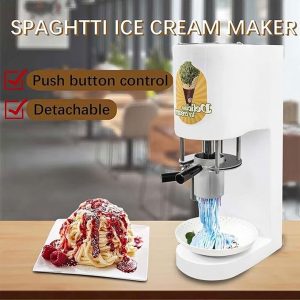 E+D11.03 Spaghettieis Maschine Nudeleis Maschine Softeis 80 W Eismaschine für professionelles Spaghettieis mit 4 Formen einfach zu bedienen 30L/h