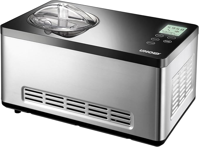 E+D12.02 Private Eismaschine 2 L Softeis Streicheis Eisbällchen mit digitalem Timer 180 Watt