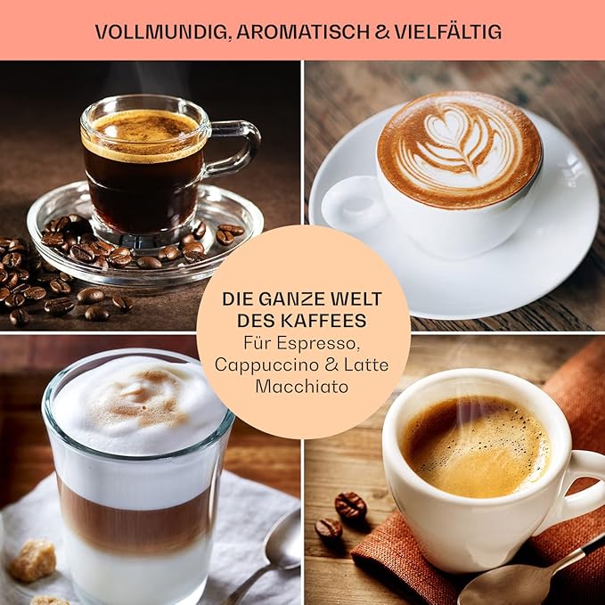 C+G20.93.3 Espressomaschine Mini-Espressomaschine Kaffeevollautomat mit Milchaufschäumer 1,8 l mit Siebträger 20 bar Edelstahl 0,5 l Milchtank 1350 W für gemahlenen Kaffee – Bild 8