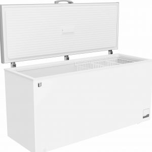 E+T17.03.03 Gefriertruhe 700 L Tiefkühltruhe 125 W Kühltruhe 3 Ablagekörbe Türschloss Temperaturalarm Rollen weiß