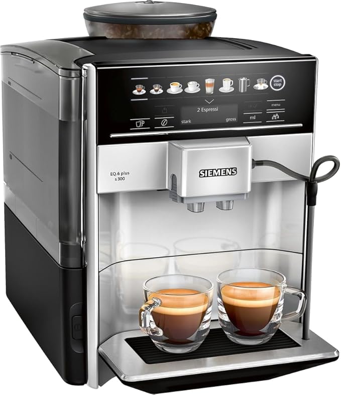 C+G20.93 Kaffeevollautomat 1.500 Watt Keramikmahlwerk Touch Sensor Direktwahltasten 6 Tassenwärmer silbern