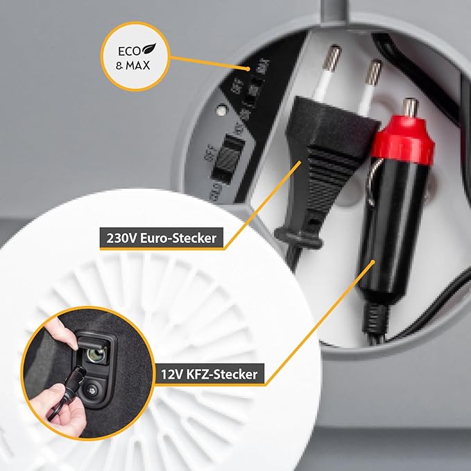 C+G45.2 Kühlbox 32 Liter zum Warmhalten oder Kühlen Thermoelektrische Kühlbox 12 Volt und 230 Volt Mini-Kühlschrank mobil Auto Camping Reisen – Bild 4