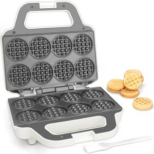 C+G20.19.02 Mini-Waffelmaschine Waffeleisen kleine Waffelmaschine backt 8 x 5 cm winzige Waffeln kompakt & einfach zu bedienen antihaftbeschichtete Oberfläche
