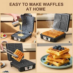 C+G20.19.01 Miniwaffeleisen Waffeleisen Mini Waffeleisen Waffel Pancake Maker Maschine klassisch für 4 Waffeln 1200 W