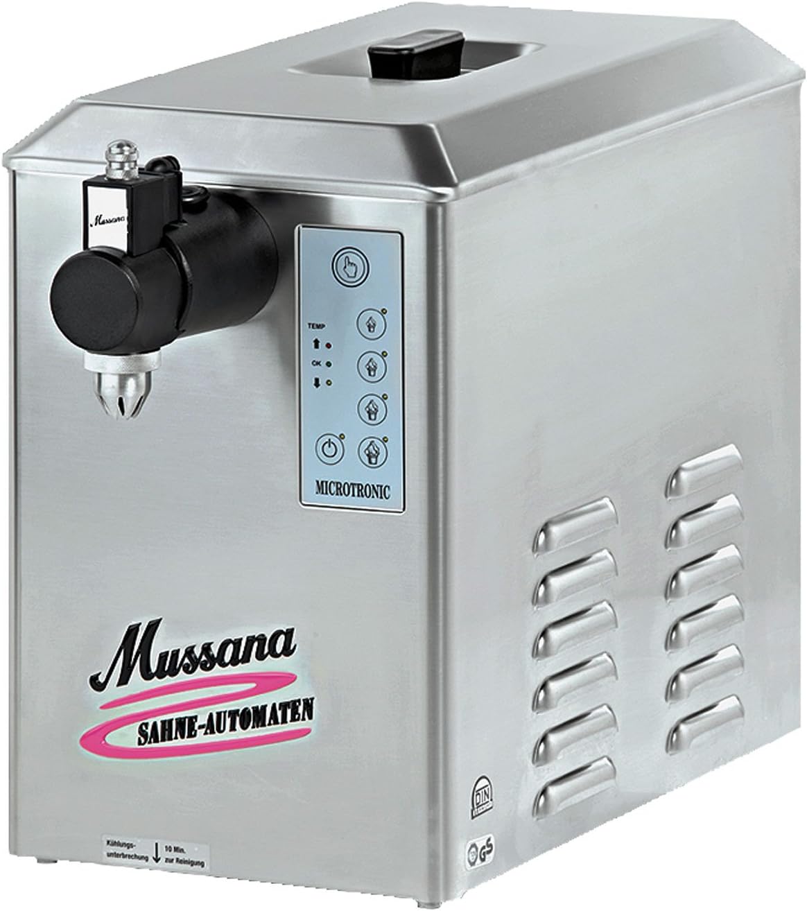 E+T35 Sahnemaschine 4 L inkl. Kühlung Sahneautomat 90 Liter/Stunde 500 Watt Gastro Profigerät Sahne Automat