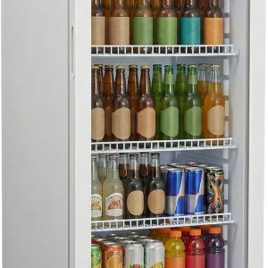 !E+T17.16 Getränkekühlschrank 237 L Bierkühlschrank Kühlschrank Profesional 110 W 6 verstellbaren Einlegeböden weiß Innenmaße 36,3 x 45,3 x 128,1 cm Energieklasse C